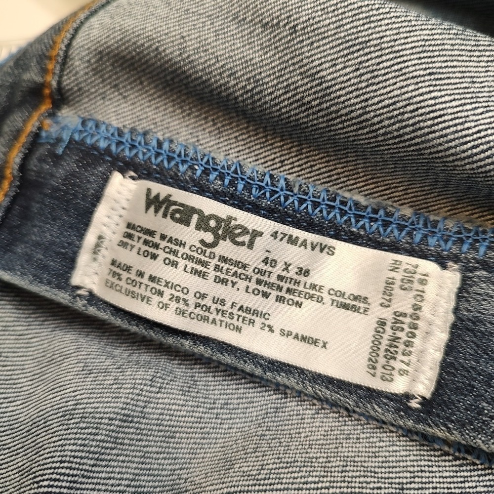 Wrangler Regular Fit Cowboy‎ Cut Premium Performance 47MAVVS Sz 40x36 Logo - Picture 5 of 6